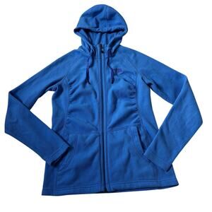 The North Face Blue Full Zip Fleece Hooded Jacket Women's Size Small | 35-21